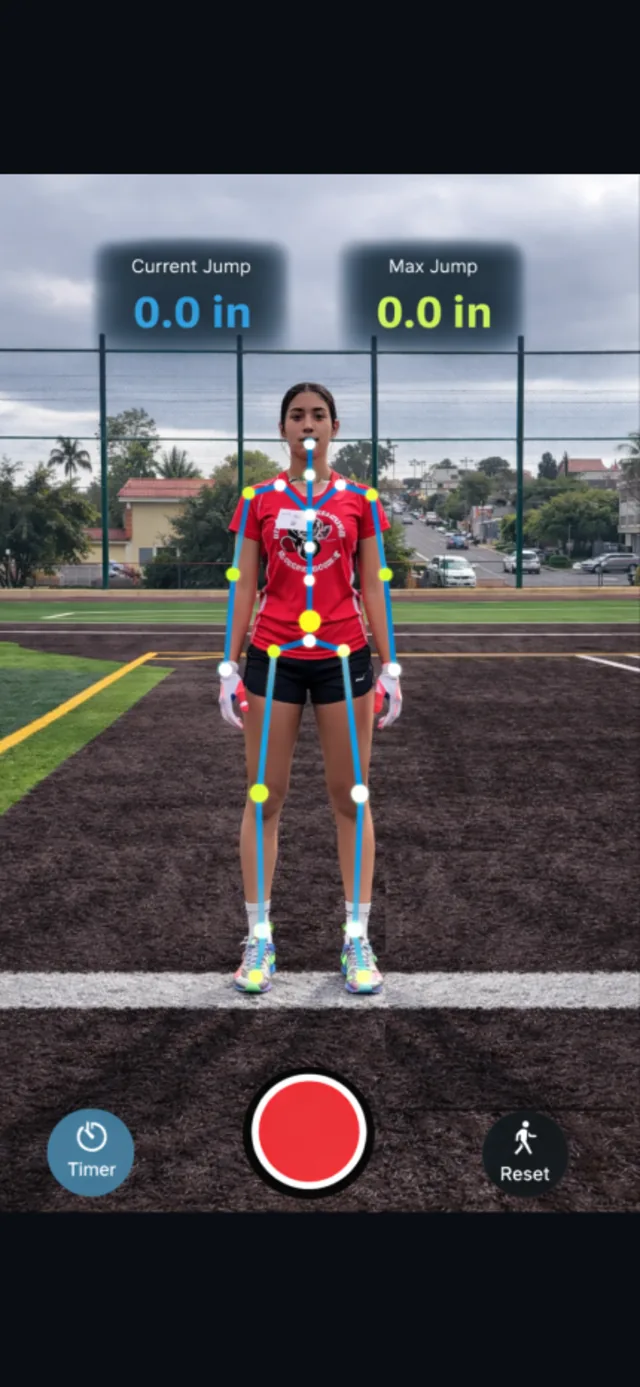 AI Camera testing an athlete